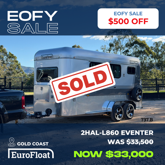 2 Horse Angle Load Camper Float L860 SN Eventer