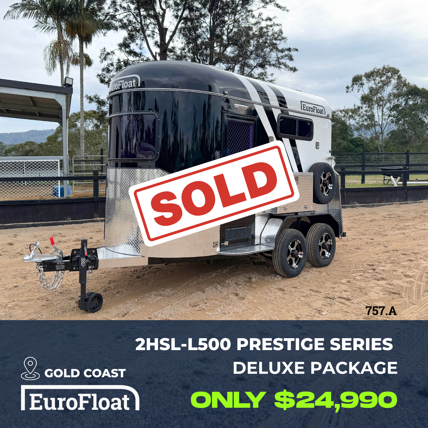 2 Horse Straight Load Camper Float L500 RN